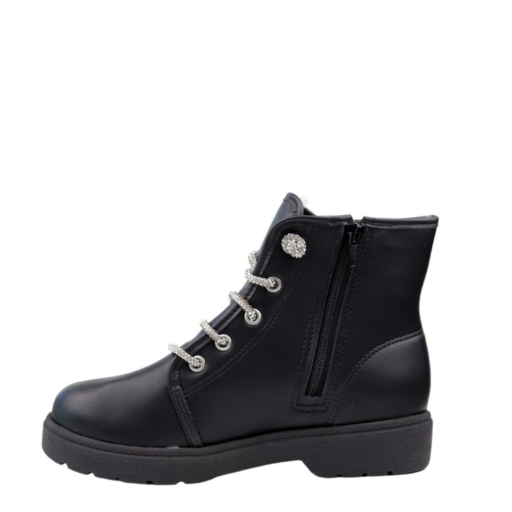 Bota Infantil Cano Curto Menina Brilho Molekinha 2164.136 Preto 3