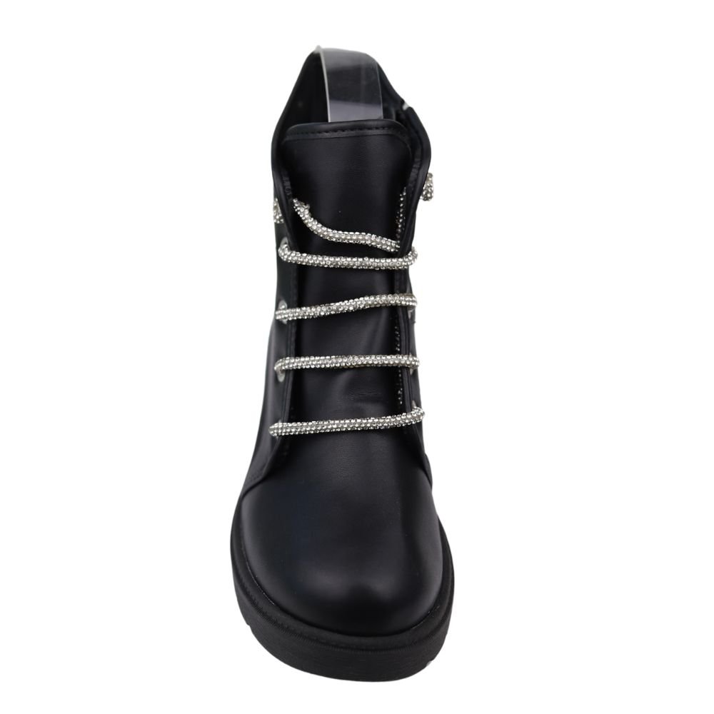 Bota Infantil Cano Curto Menina Brilho Molekinha 2164.136 Preto 4