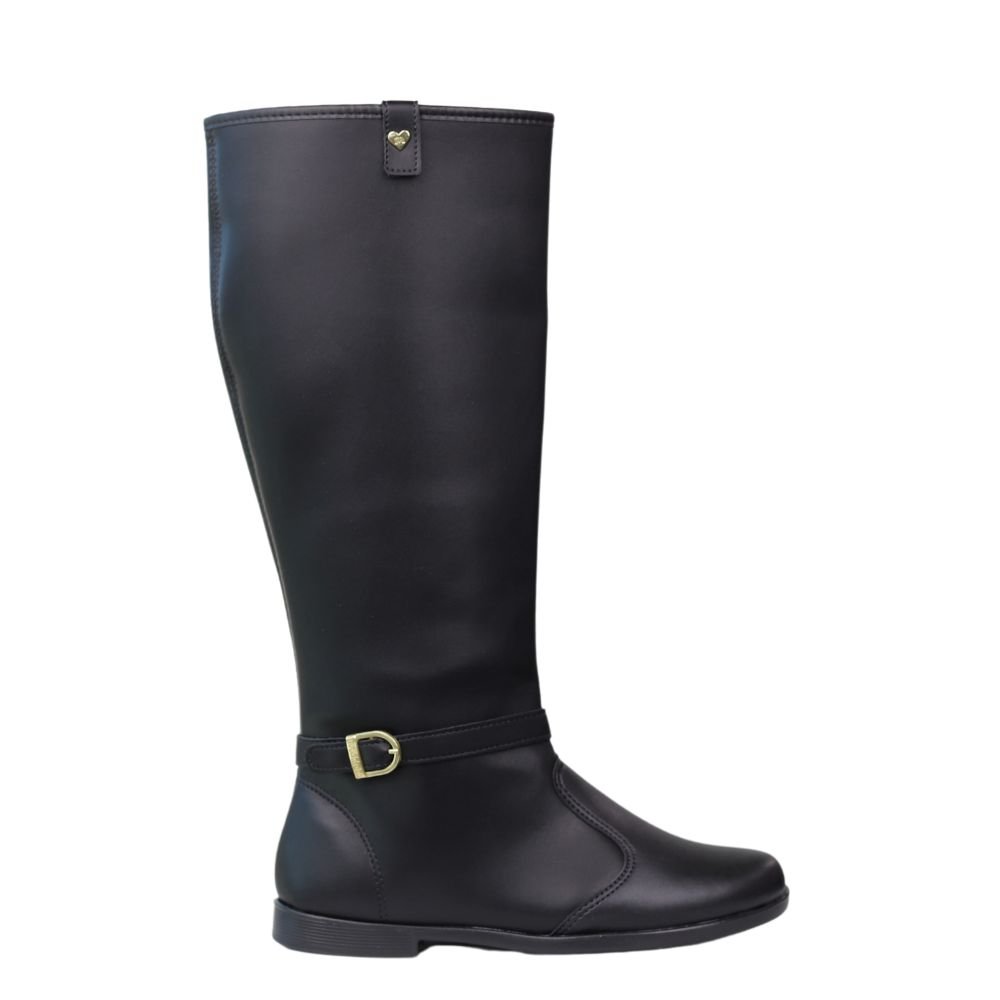 Bota Cano Alto Infantil Menina Confortável Molekinha 2181104 Preto 2