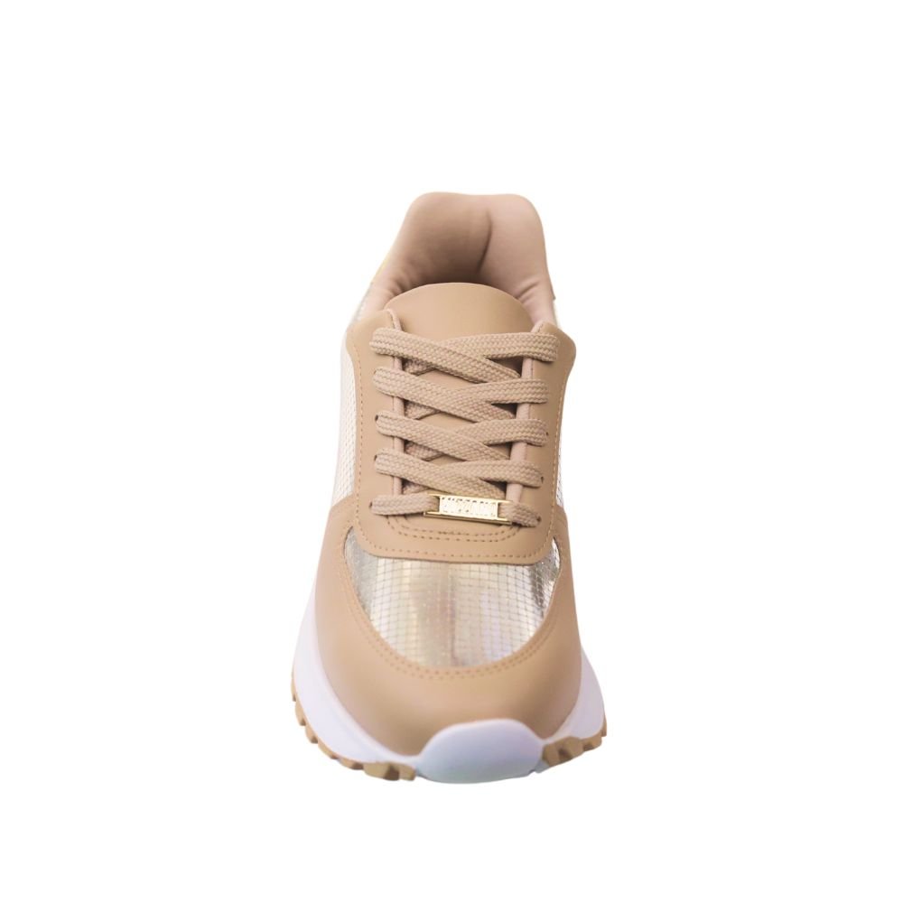 Tênis Casual Feminino Flatform Tratorado Vizzano 1429.102 Dourado 4