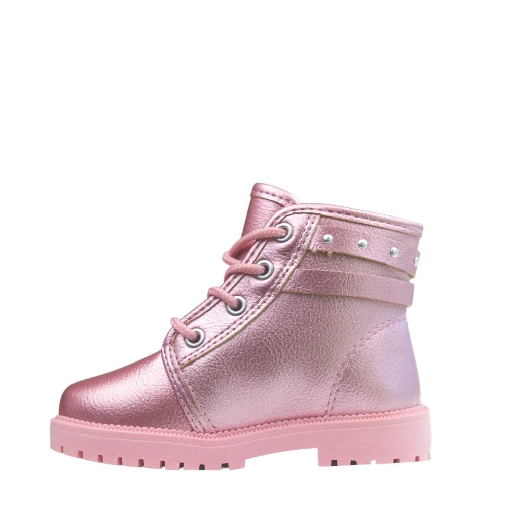 Bota Coturno Confortável Infantil Menina Molekinha 2126.526 Rosa 3