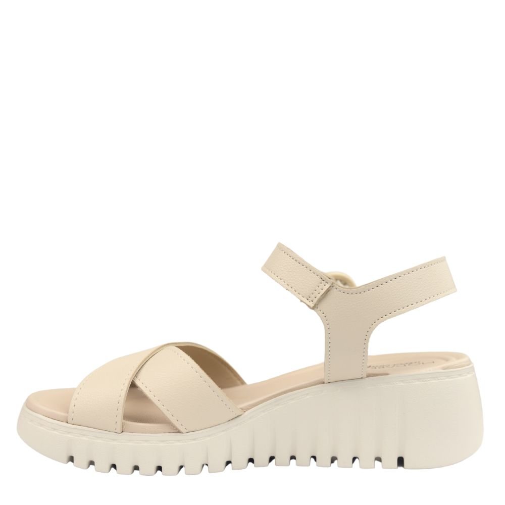 Sandália Feminina Conforto Leve Macia Estilo Modare 7197.101 Bege 3