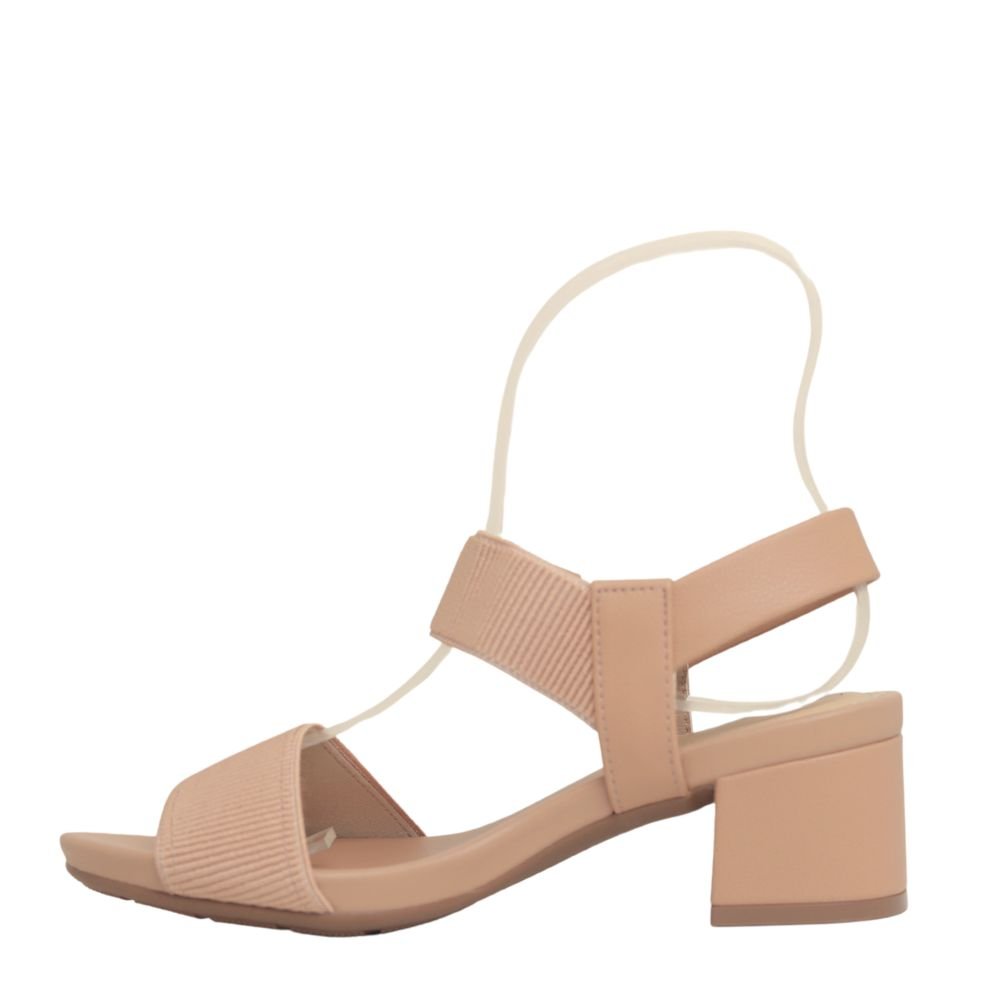 Sandália Feminina Modare Salto Baixo Grosso Conforto 7187100 Bege 3