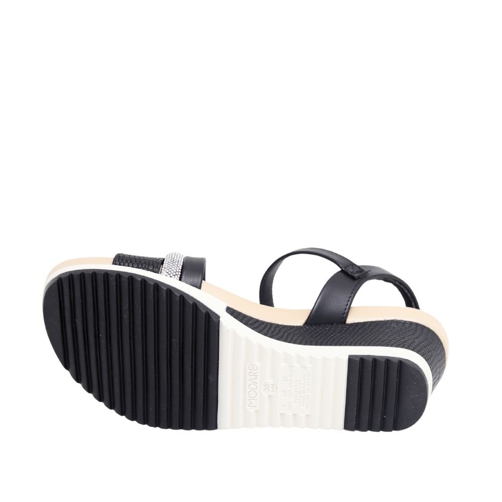 Sandália Feminina Anabela Conforto com Fivela Modare 7123147 Preto 5