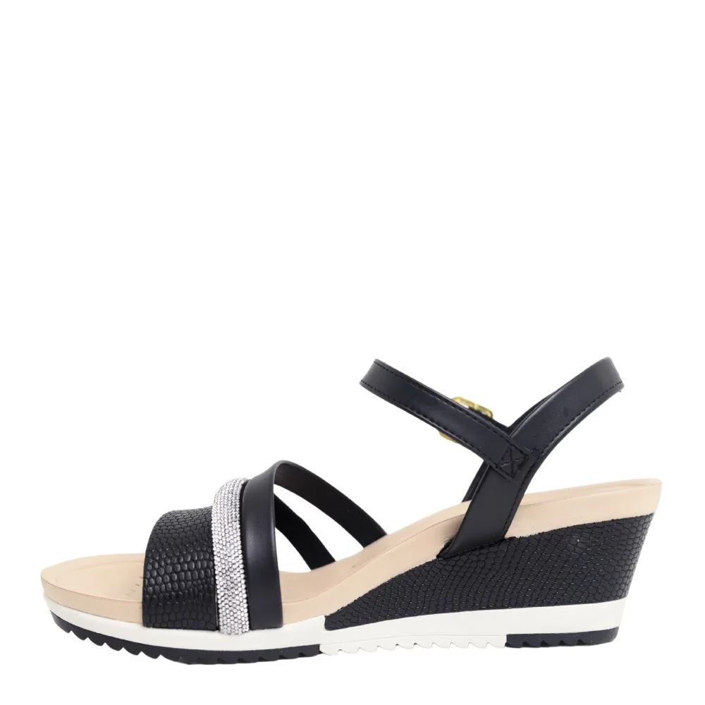 Sandália Feminina Anabela Conforto com Fivela Modare 7123147 Preto 3