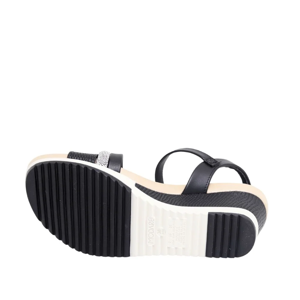 Sandália Feminina Anabela Conforto com Fivela Modare 7123147 Preto 5