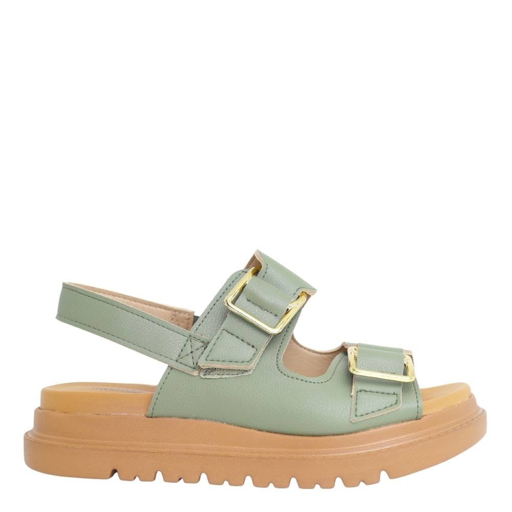 Sandália Feminina Flatform Fivela Conforto Modare 7200.102 Verde 2