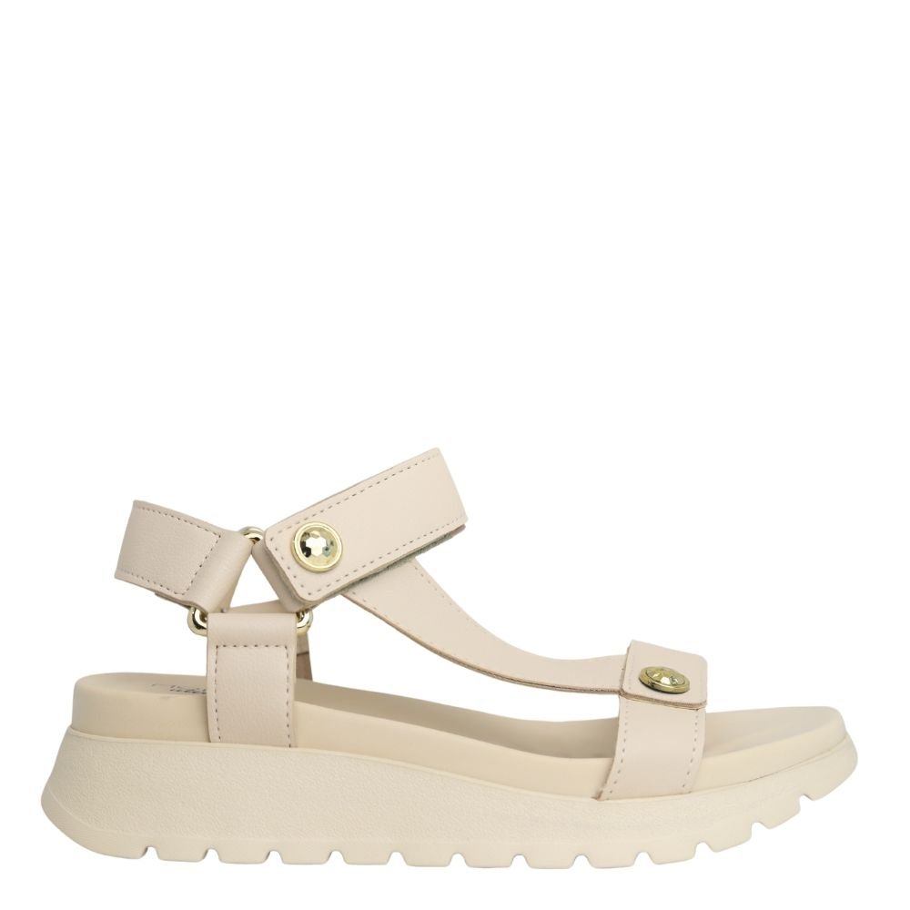 Sandália Feminina Modare Conforto Zíper Elástico 7198.101 Bege 2