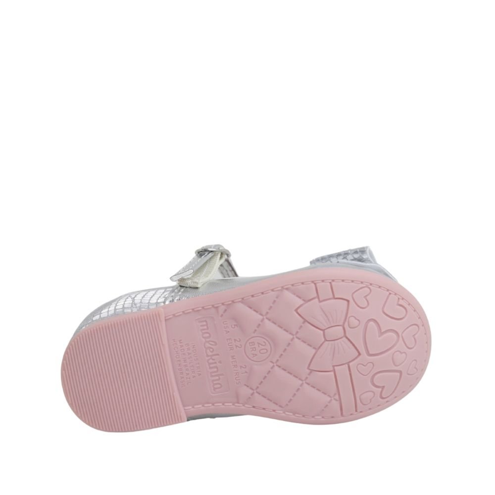 Sapatilha Infantil Menina Brilho Conforto Molekinha 21061043 Prata 5