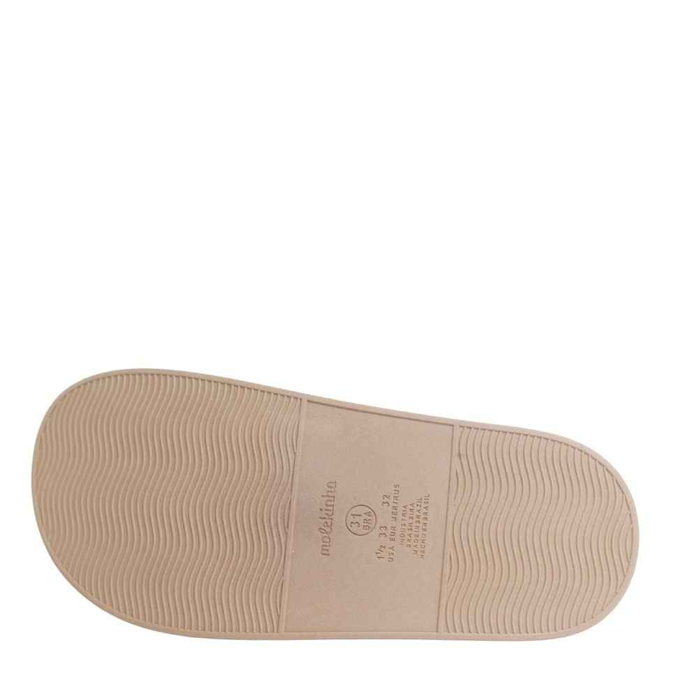 Sandália Rasteira Menina Glitter Conforto Molekinha 2358.106 Bege 5