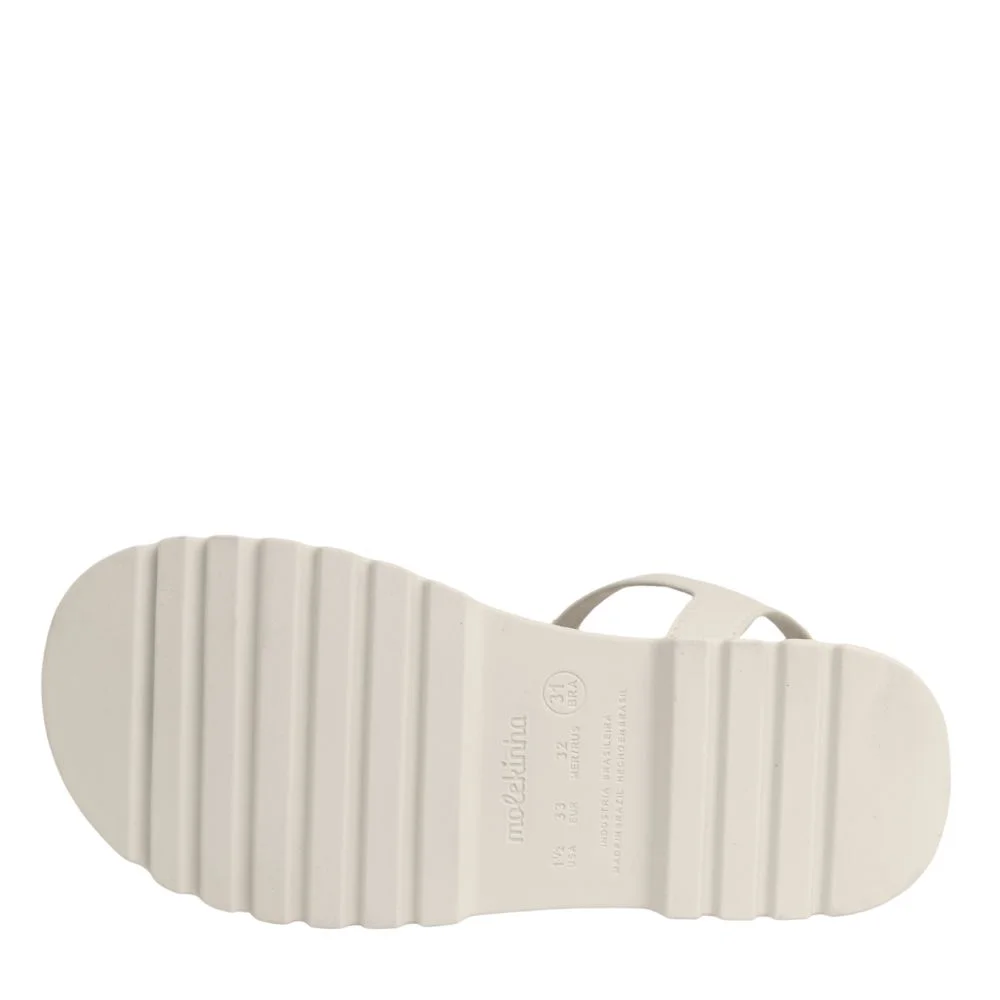 Sandália Infantil Menina Macia Brilho Molekinha 2344.128 Branco 5