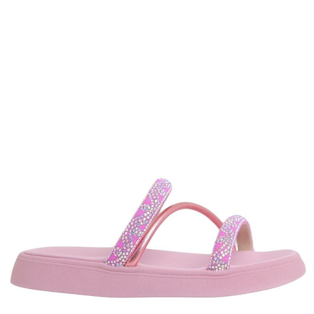 Chinelo Rasteira Menina Glitter Conforto Molekinha 2358.100 Rosa 2