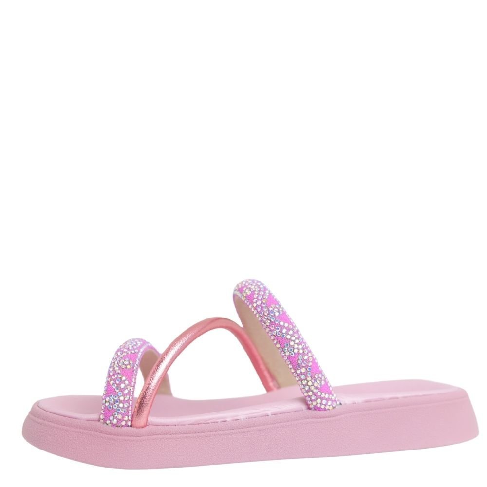 Chinelo Rasteira Menina Glitter Conforto Molekinha 2358.100 Rosa 3