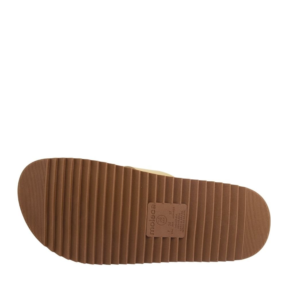 Tamanco Feminino Flatform Sandália Conforto Moleca  5500.100 Dourado 5