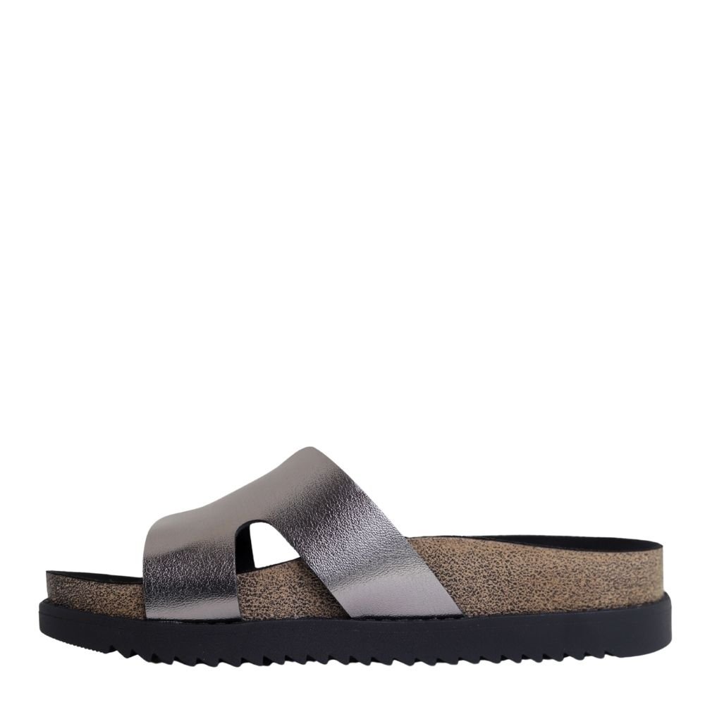 Tamanco Feminino Flatform Sandália Conforto Moleca  5500.100 Cinza 3