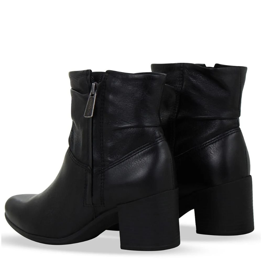 Coturno Feminino Couro Conforto Bottero Salto Grosso 346907 Preto 4
