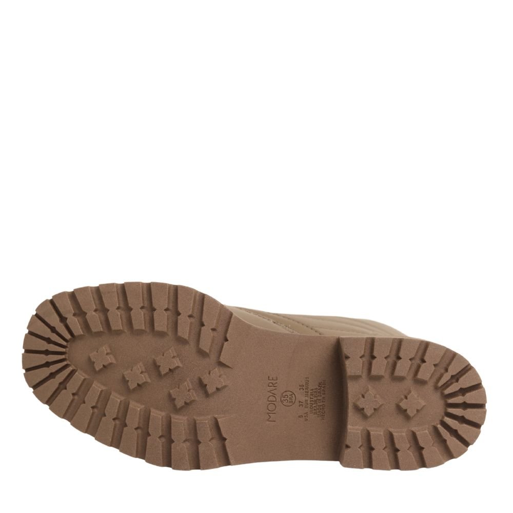 Bota Coturno Feminino Modare Salto Grosso Tratorado 7074.103 Marrom 5