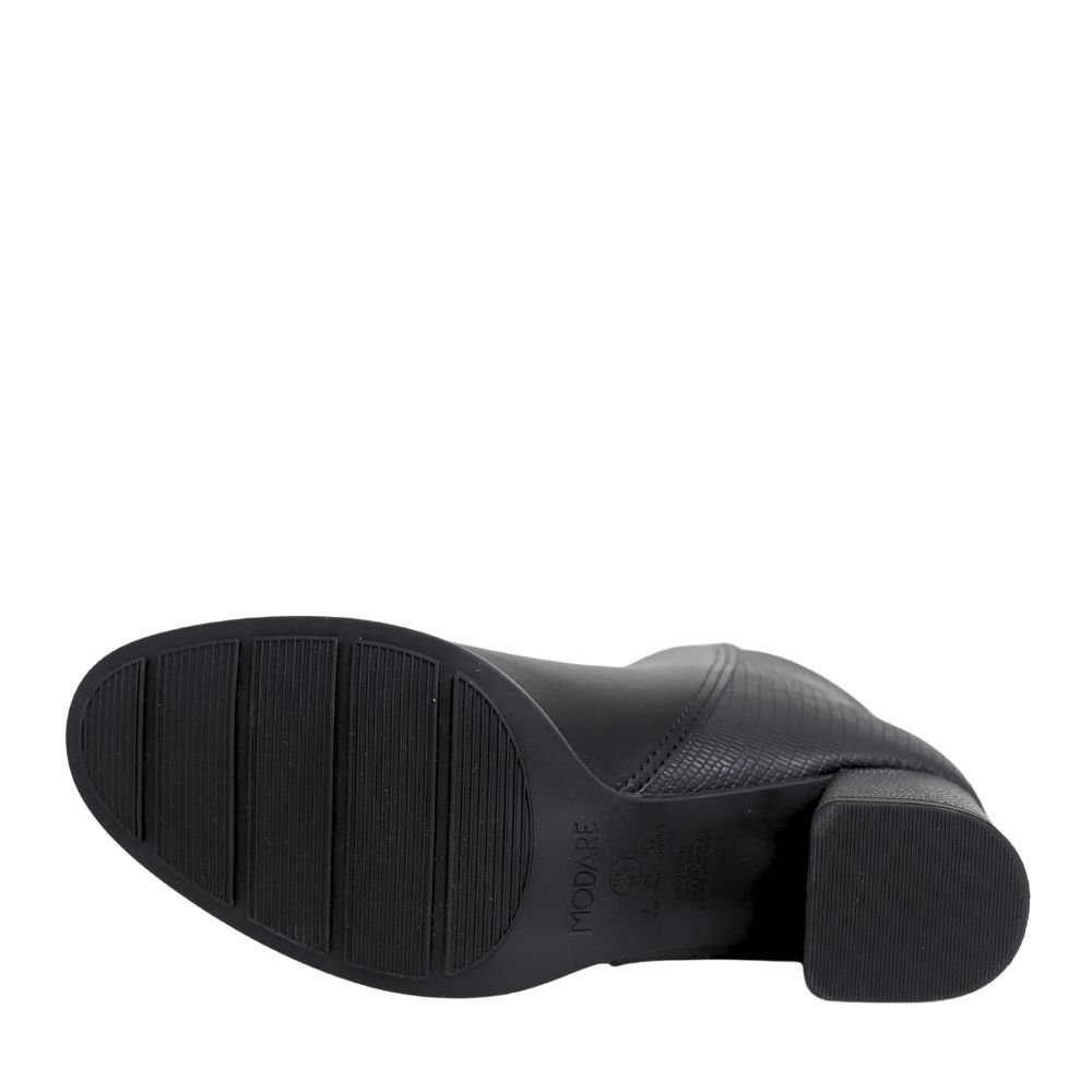 Coturno Salto Grosso Ziper Conforto Estilo Modare 7078.101 Preto 5