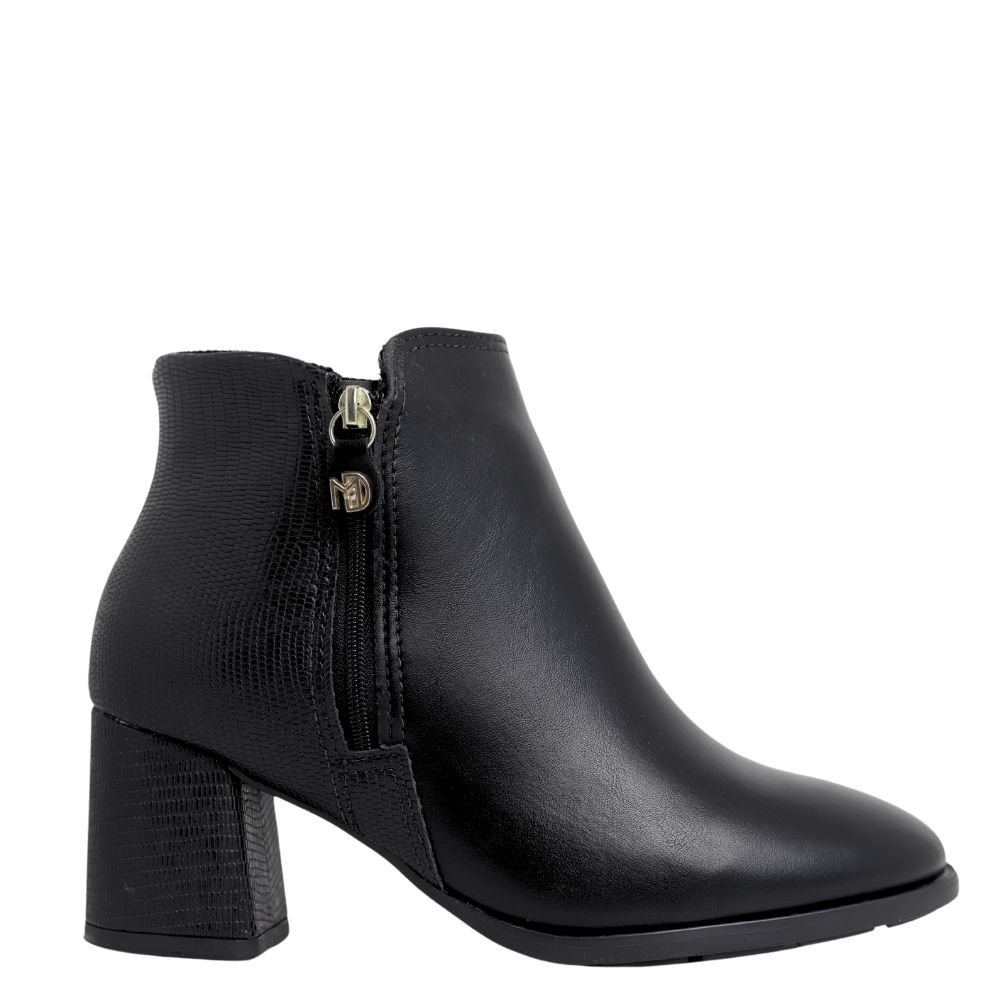 Coturno Salto Grosso Ziper Conforto Estilo Modare 7078.101 Preto 2