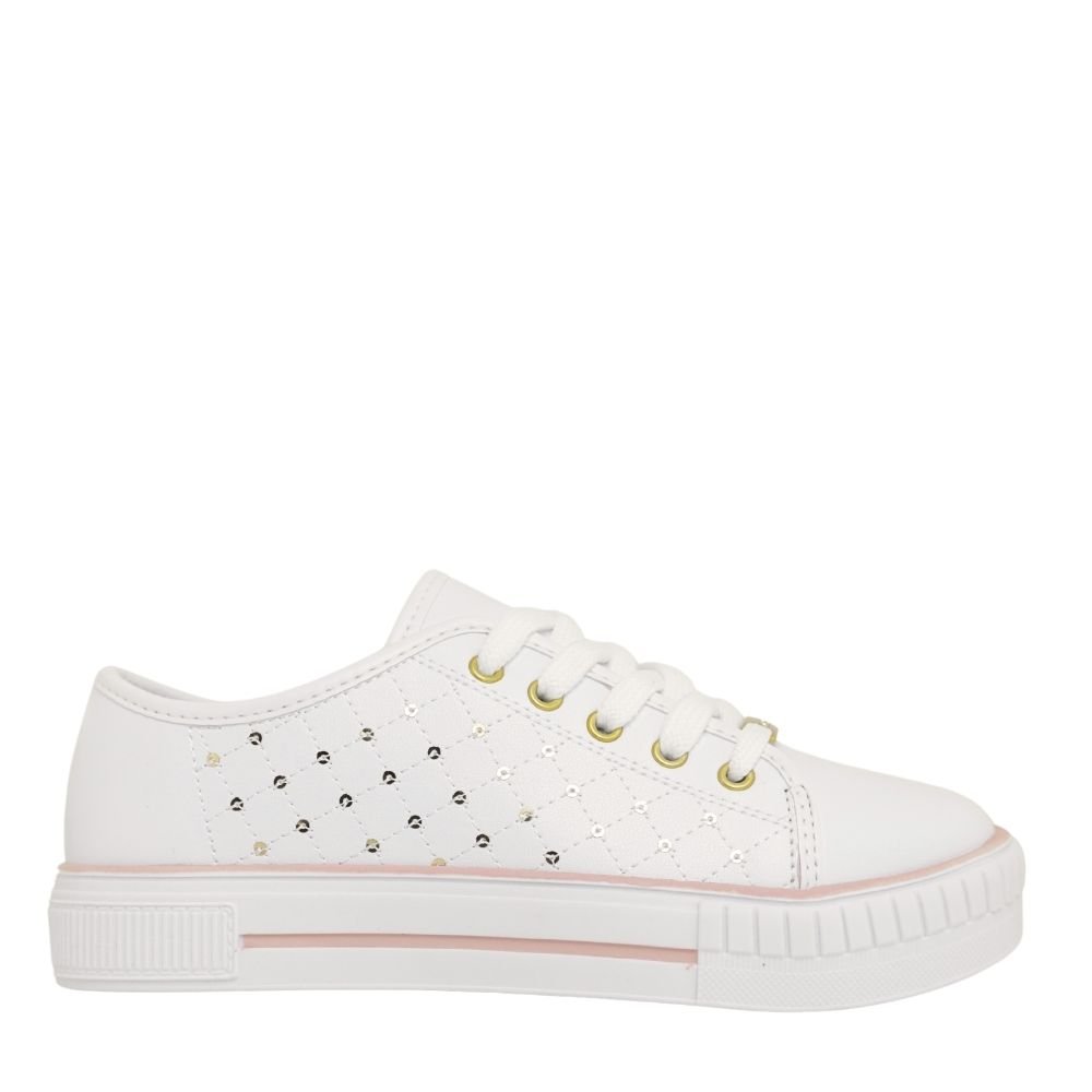 Tênis Infantil Menina Molekinha Brilho Conforto 2565.108 Branco 2