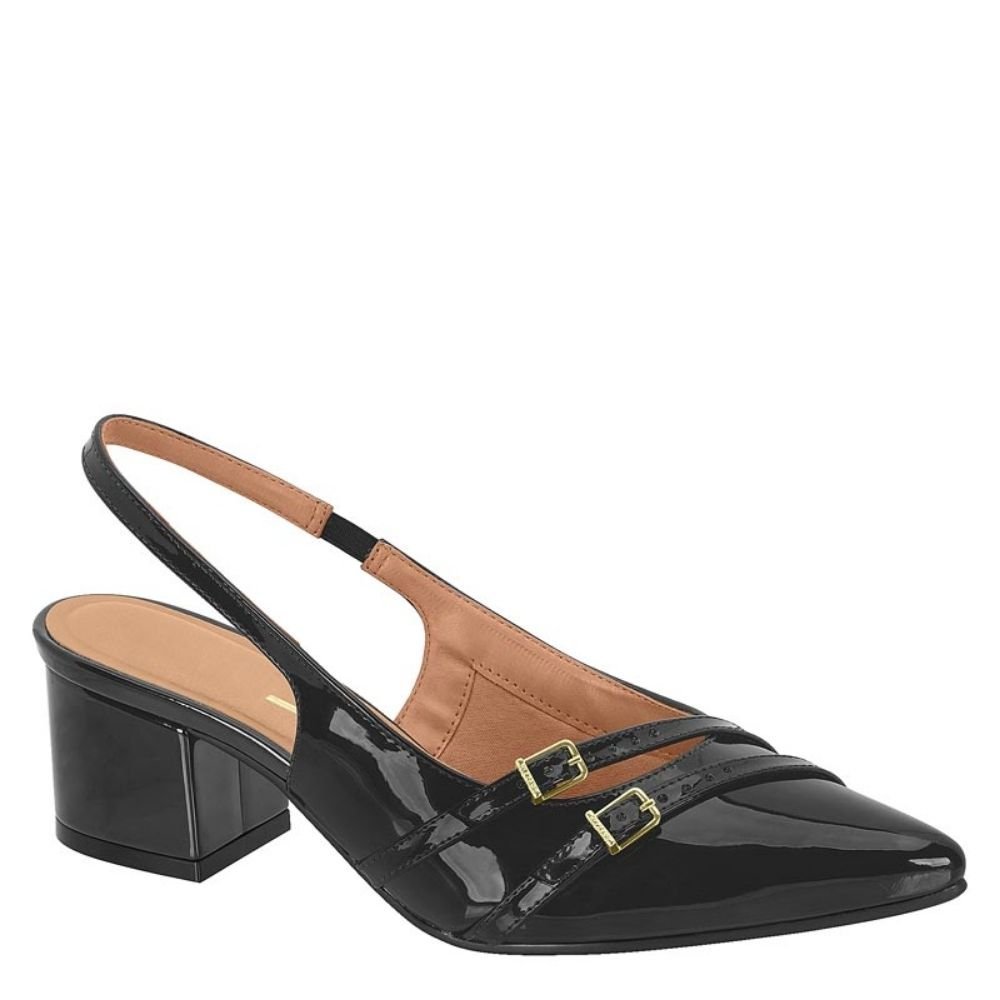 Sandália Feminino Salto Baixo Grosso Bico Fino Vizzano 1220366