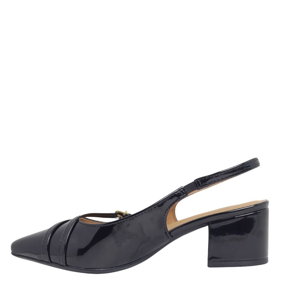 Sandália Feminino Salto Baixo Grosso Bico Fino Vizzano 1220366 Preto 3