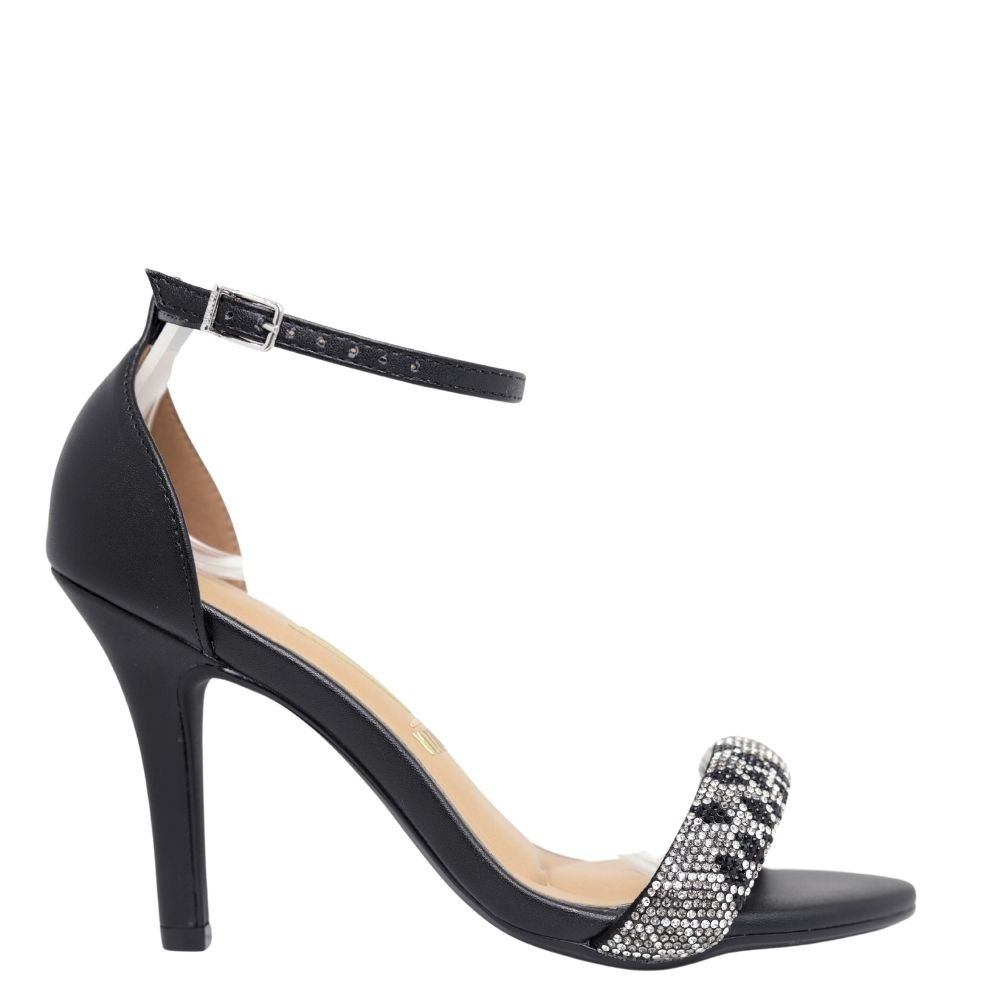 Sandália Feminina Vizzano Salto Alto Fino Brilho 6249.1003 Preto 2