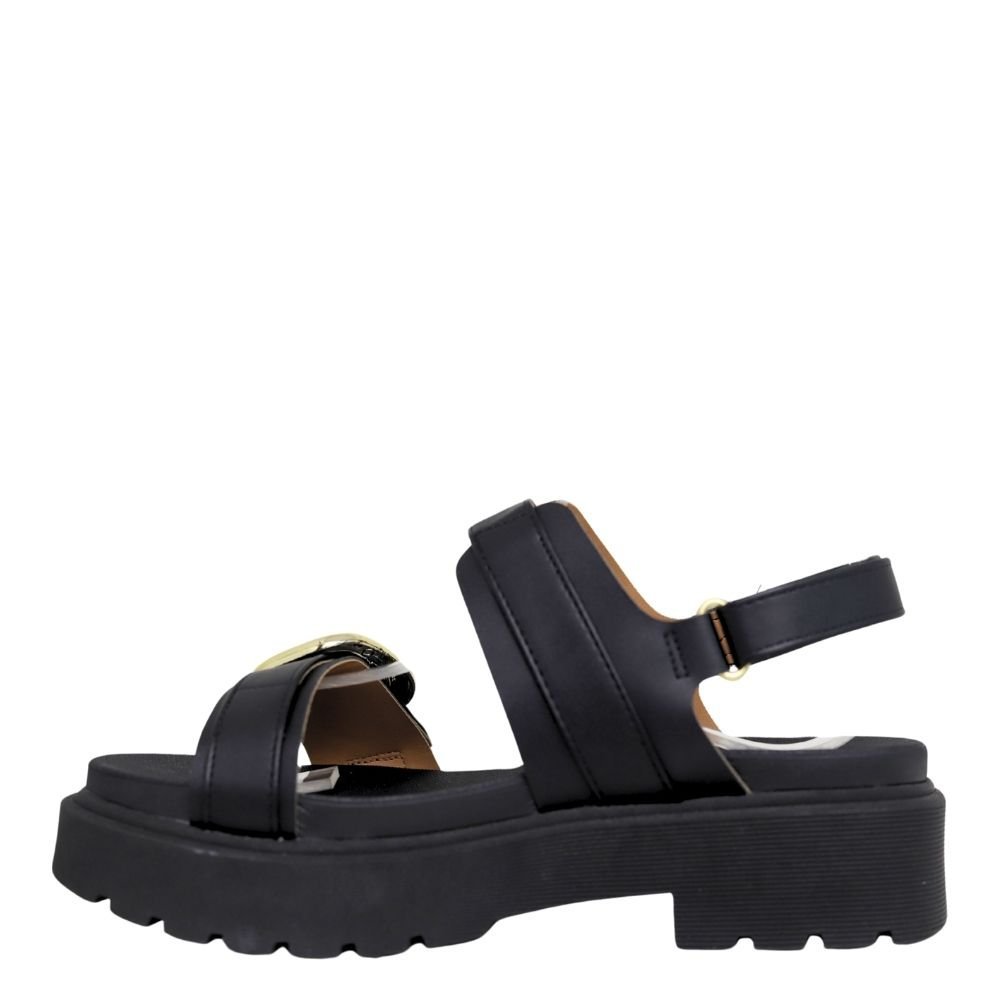 Sandália Feminina Flatform Fivela Conforto Vizzano 6499.115 Preto 3