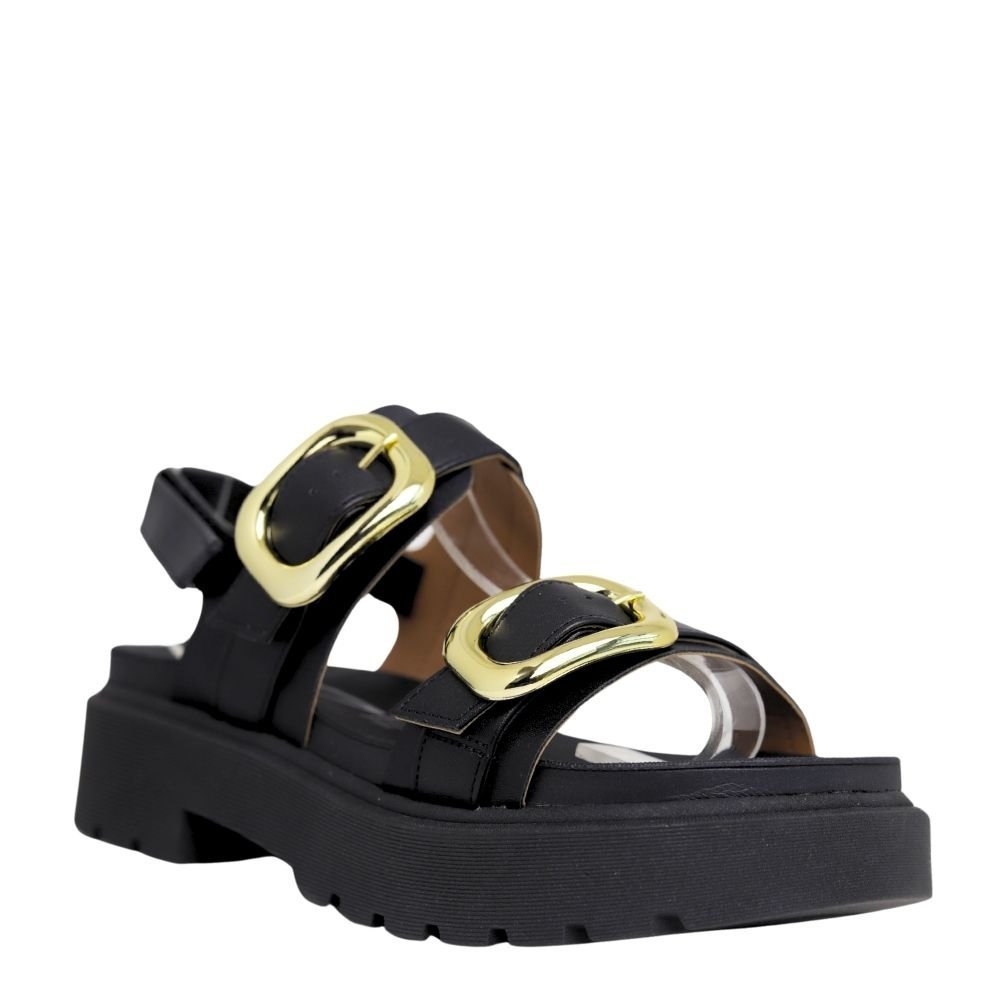 Sandália Feminina Flatform Fivela Conforto Vizzano 6499.115 Preto 4