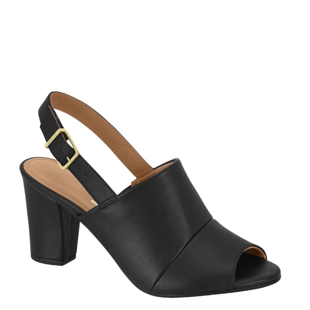 Sandalia Feminina Vizzano Fivela Salto Bloco Alto 6262.456 Preto 1
