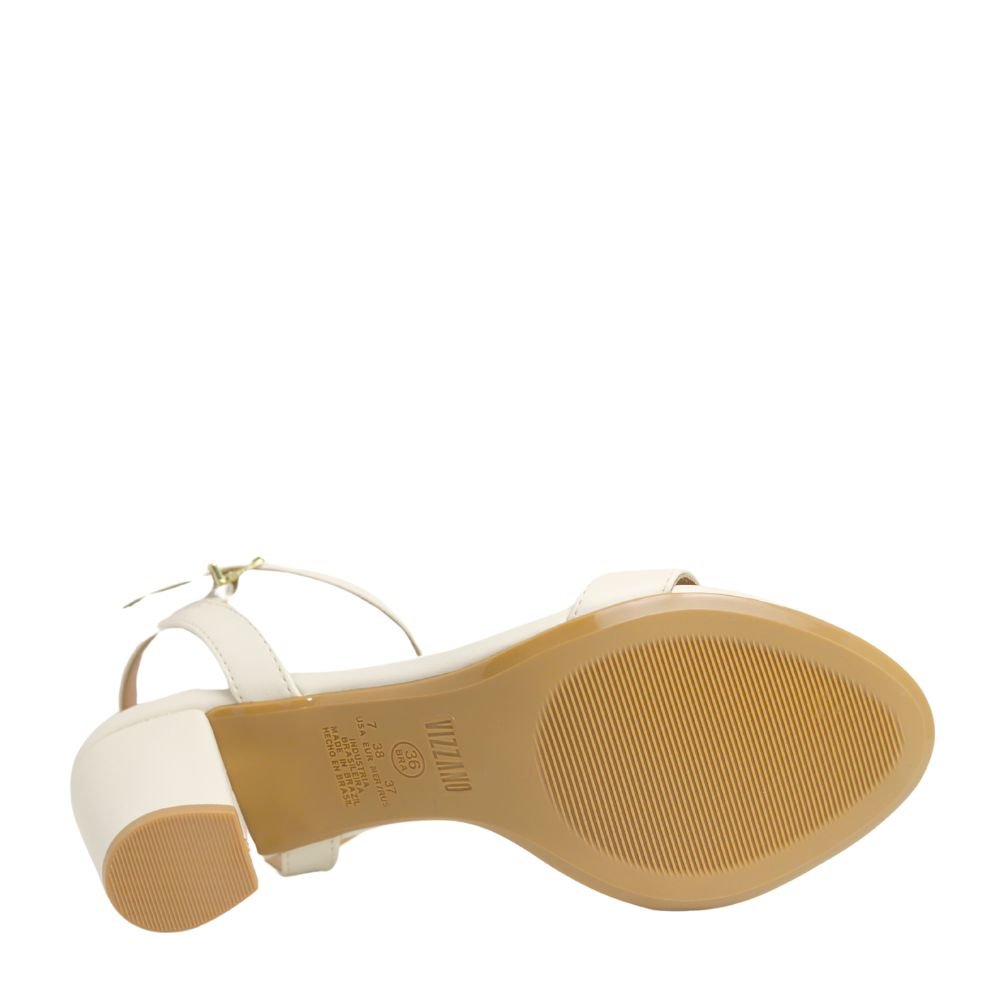 Sandália Feminina Salto Médio Grosso Festa Vizzano 6262.474 Branco 5