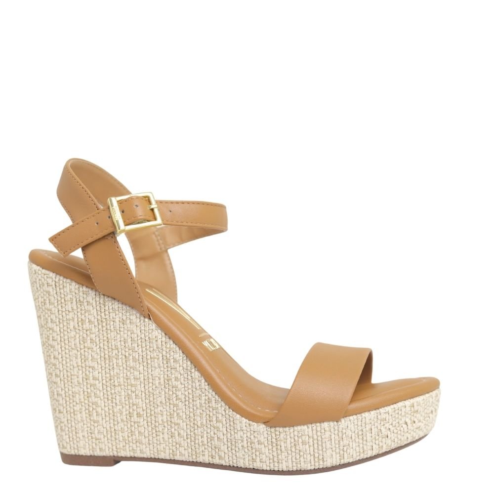 Sandália Feminina Plataforma Anabela Alta Vizzano 6283.2000 Marrom 2