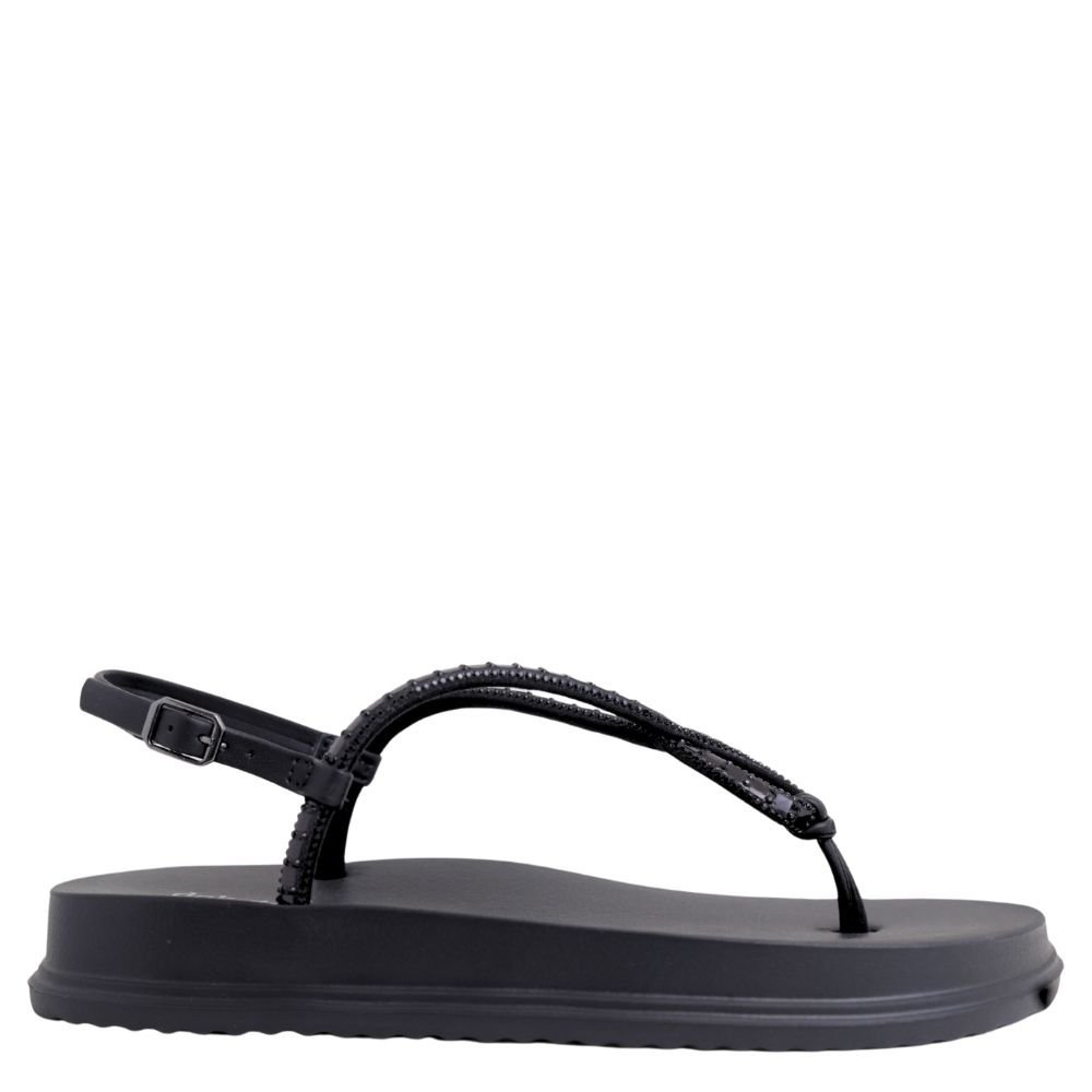 Sandália Dakota Flatform Com Brilhos Conforto Leve Y6241 Preto 2