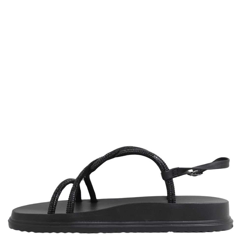 Sandália Dakota Flatform Com Brilhos Conforto Leve Y6246 Preto 3
