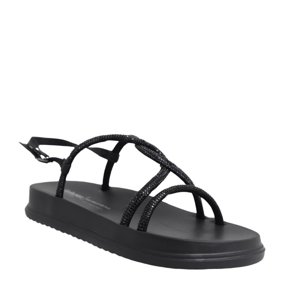 Sandália Dakota Flatform Com Brilhos Conforto Leve Y6246 Preto 4