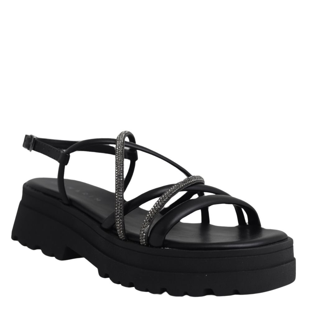 Sandália Flatform Brilho Feminina Conforto Ramarim 24-38203 Preto 4