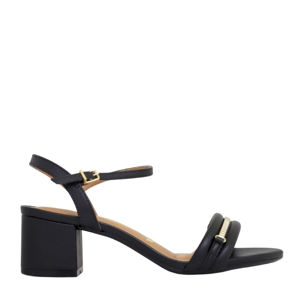 Sandália Feminina Salto Bloco Baixo Grosso Vizzano 6291.1171 Preto 2