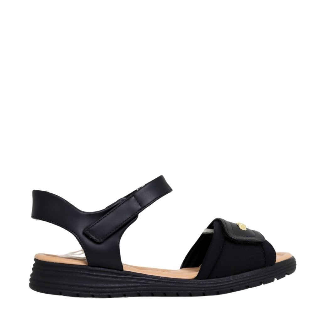 Sandália Feminina Leve Conforto Papete Comfortflex 23-51403 Preto 2