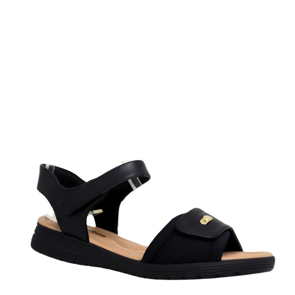 Sandália Feminina Leve Conforto Papete Comfortflex 23-51403 Preto 4