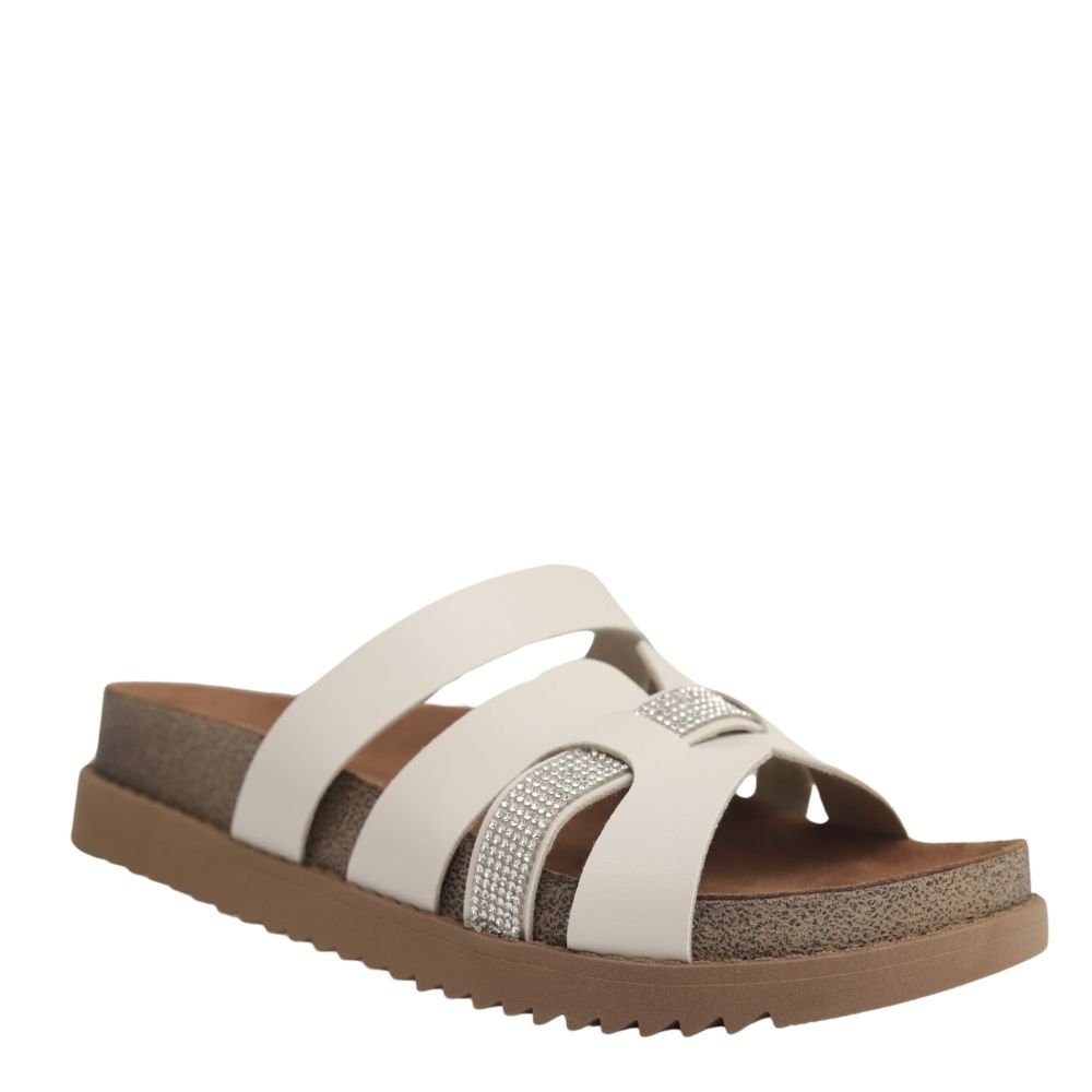 Tamanco Feminino Flatform Brilho Conforto Moleca 5500.102 Branco 4