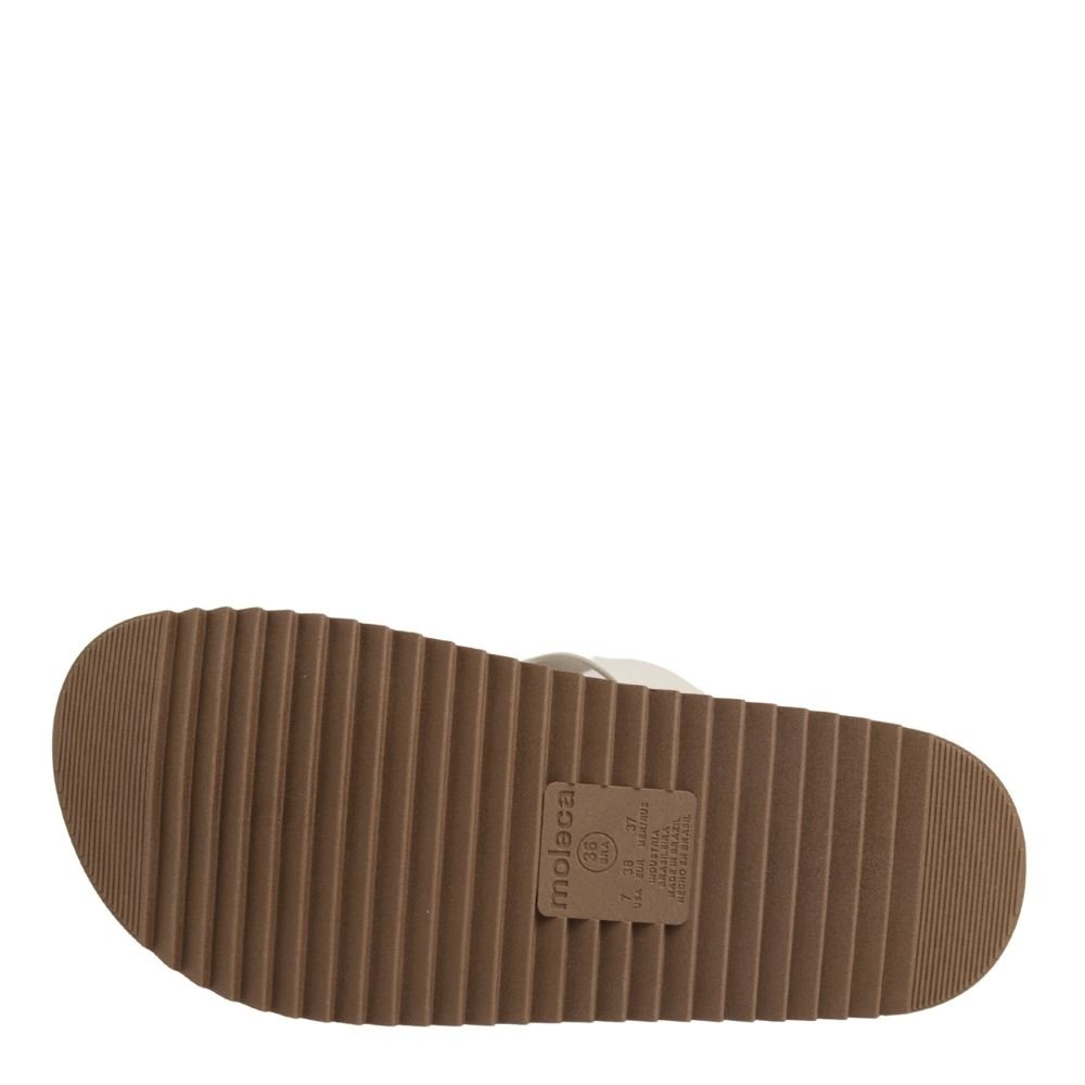 Tamanco Feminino Flatform Brilho Conforto Moleca 5500.102 Branco 5