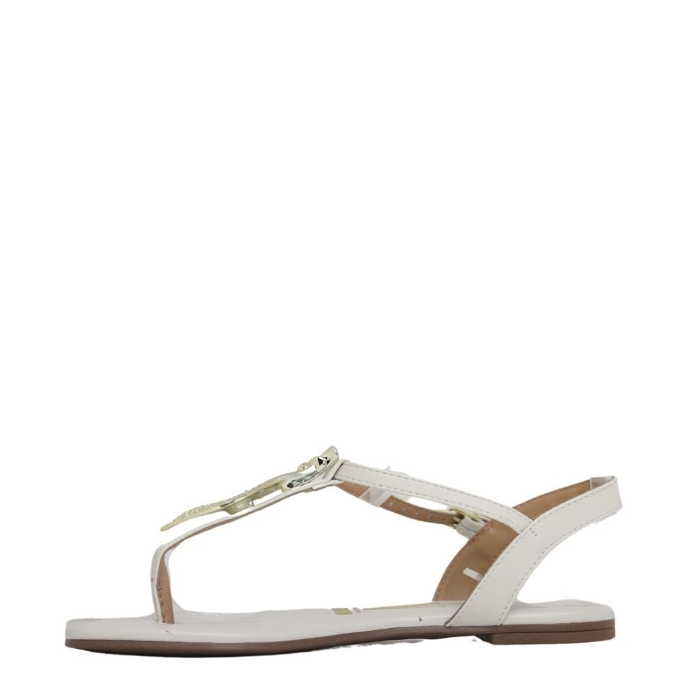 Sandália Rasteira Pedrarias Casual Feminina Vizzano  6371374 Branco 3