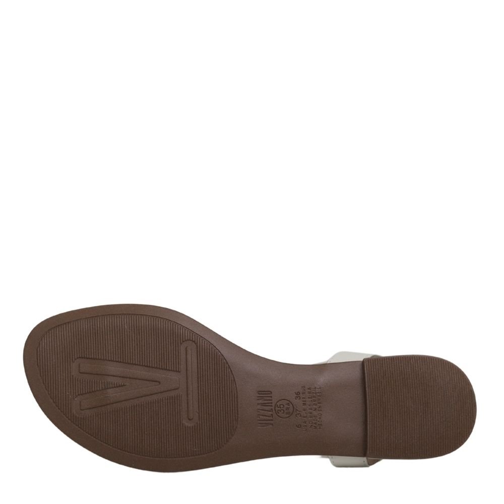 Sandália Rasteira Pedrarias Casual Feminina Vizzano  6371374 Branco 5