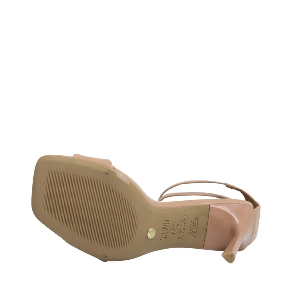Sandália Feminina Vizzano Salto Alto Fino Estilo 6516.101 Bege 5