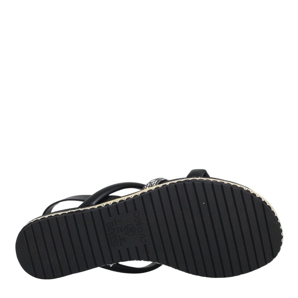 Sandália Feminina Beira Rio Strass Flat Conforto 8321.1546 Preto 5