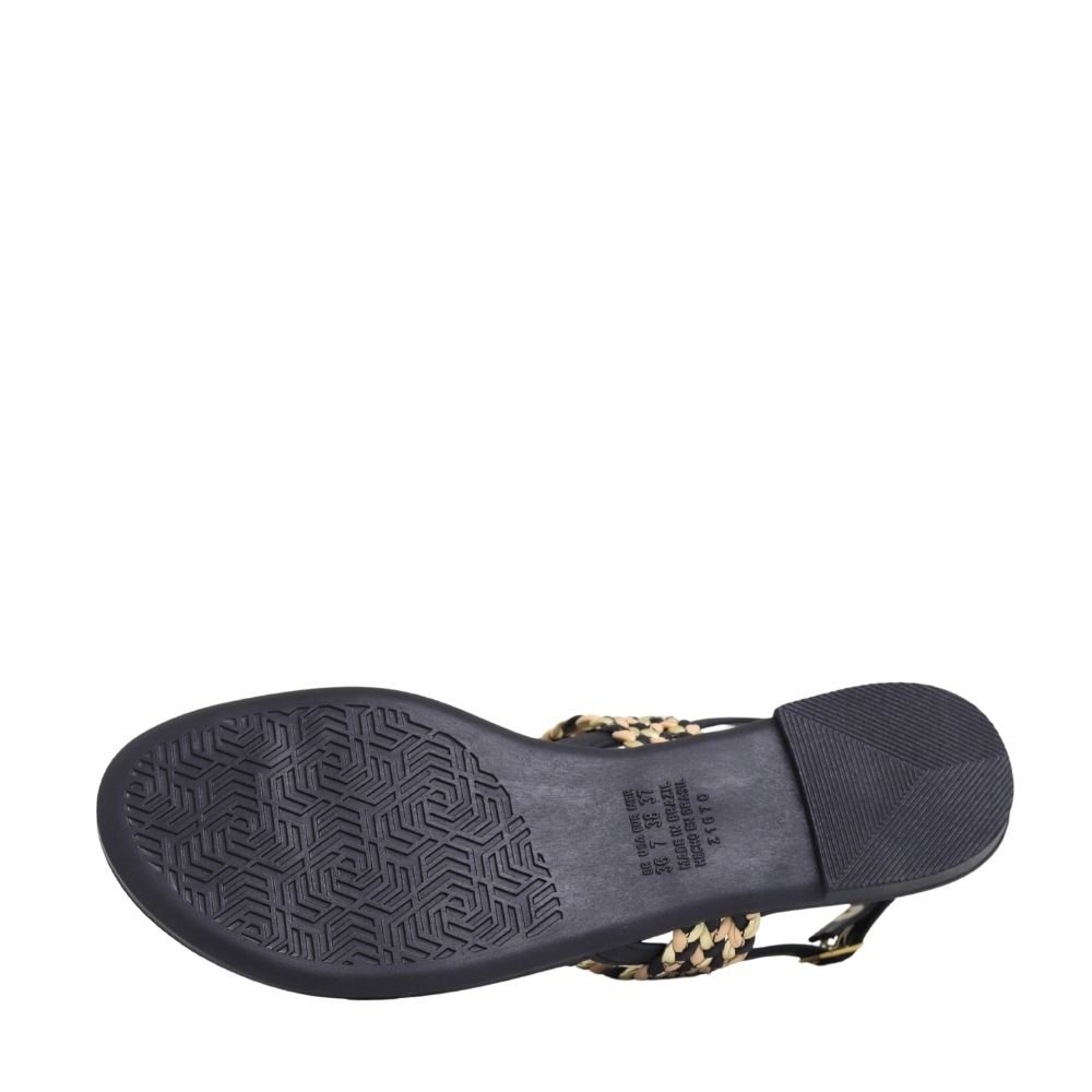 Sandália Feminina Rasteira Pedrarias Conforto Dakota Y7991 Preto 5