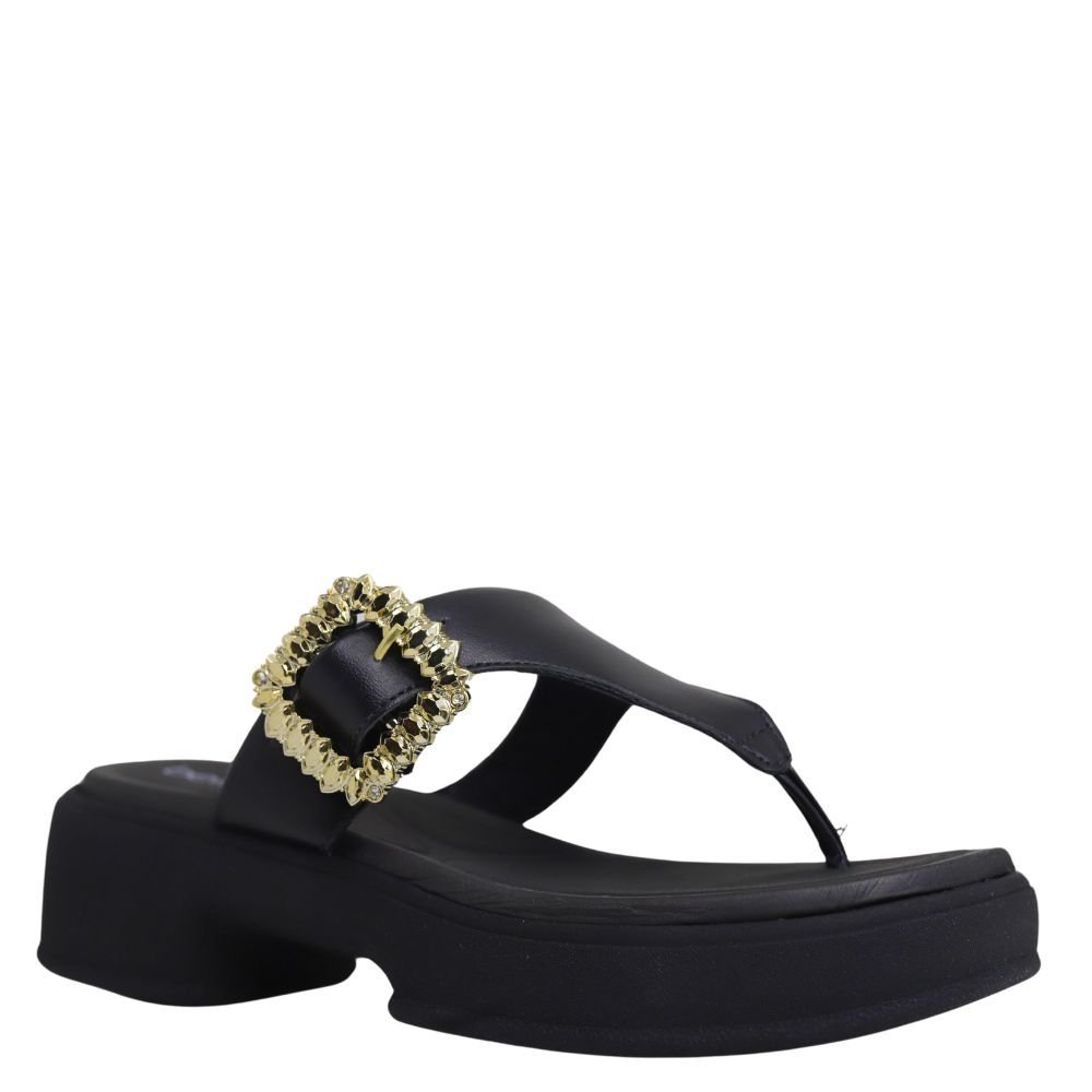 Tamanco Flatform Beira Rio Fivela Conforto Casual 8526.206 Preto 4