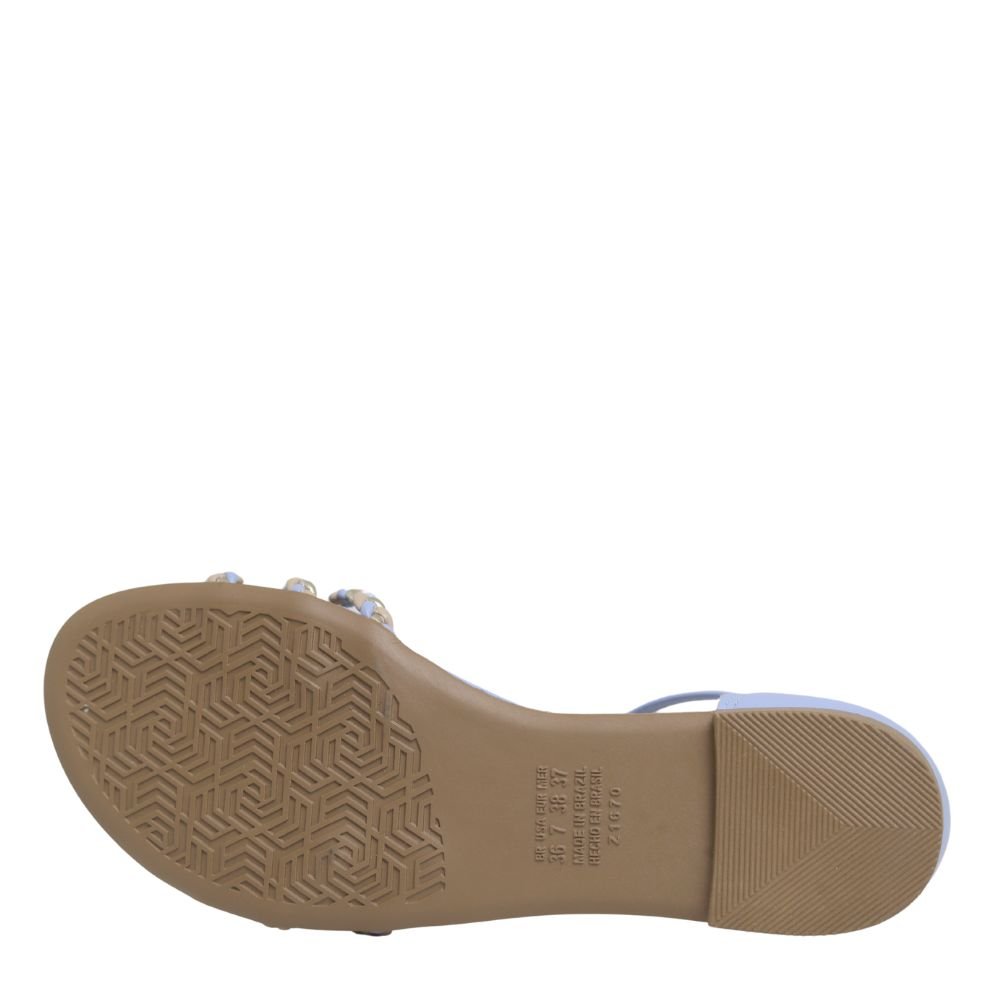 Sandália Feminina Dakota Rasteira Confortável Pedraria Y7993 Roxo 4