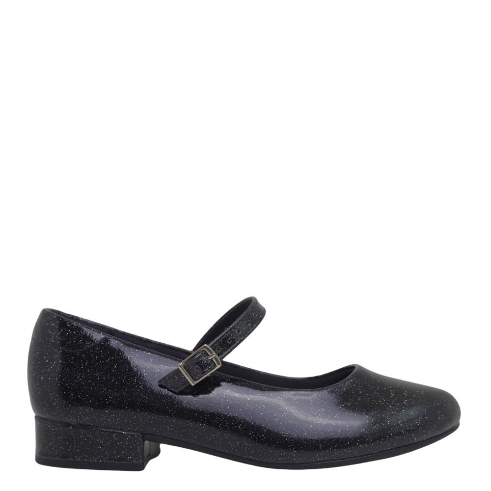 Sapato Infantil Feminino Molekinha Brilho Conforto 2528.101 Preto 2