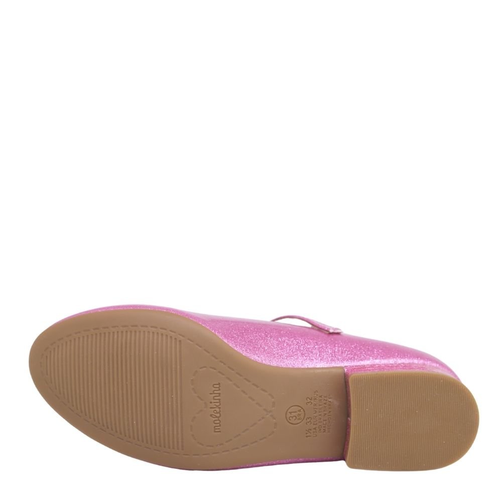 Sapato Infantil Feminino Molekinha Brilho Conforto 2528.101 Rosa 5